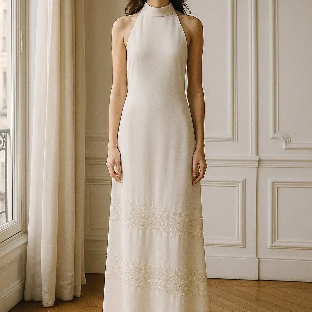 jovani white halter dress | Dresses | Jovani Elegant Gown Size 4 Gender Women